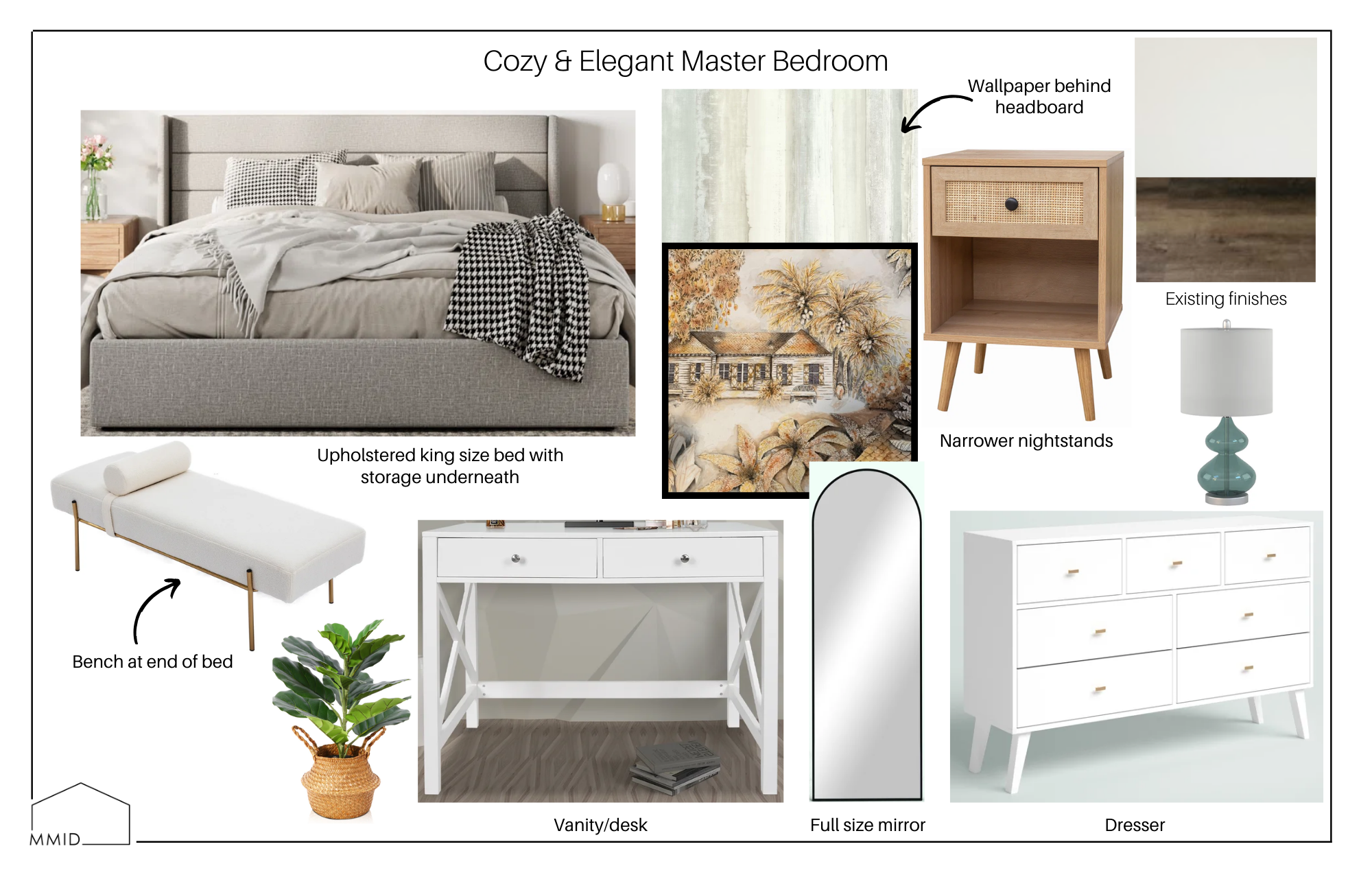 Cozy coastal master bedroom inspiration