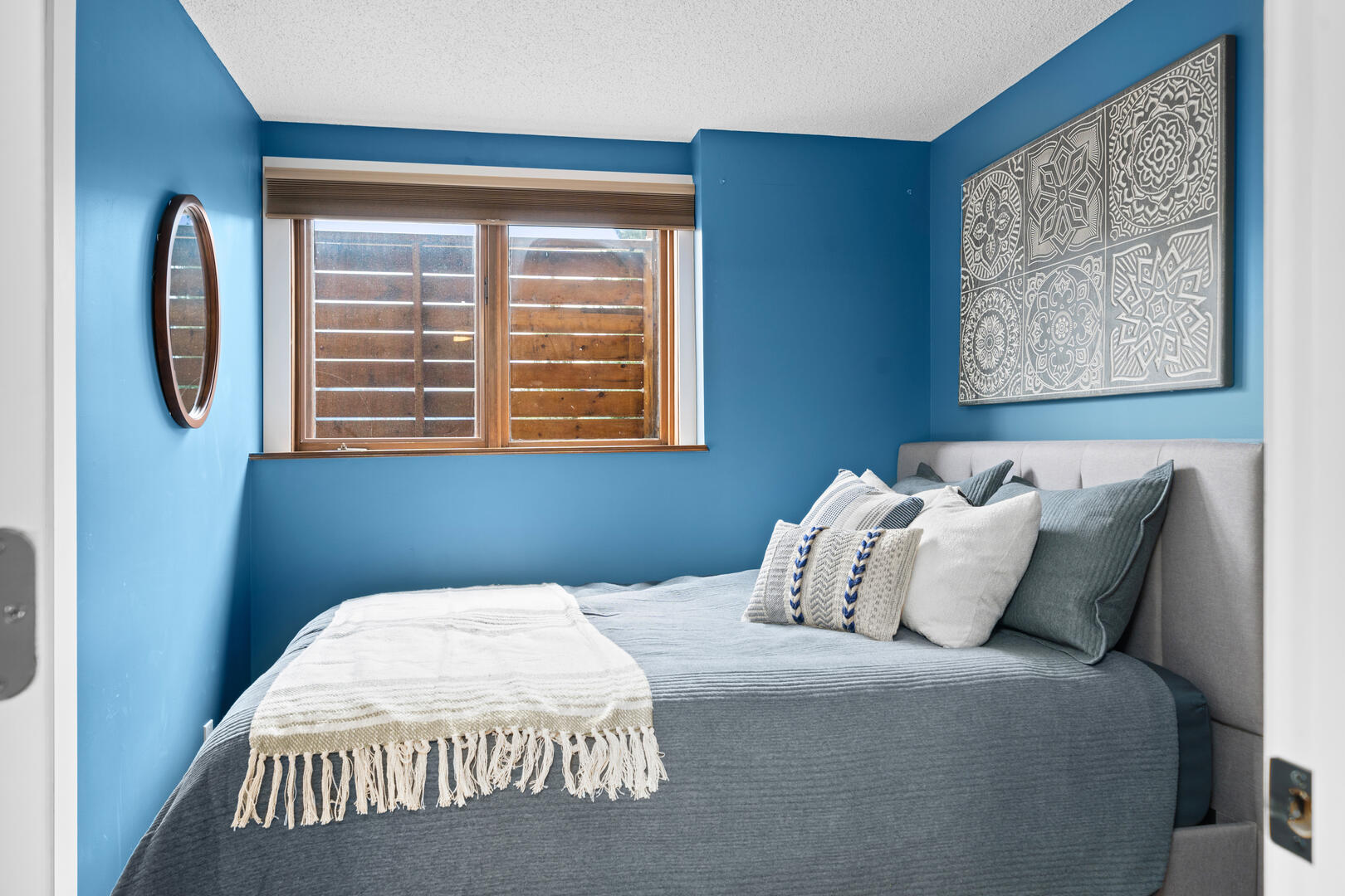 Clean cozy guest room