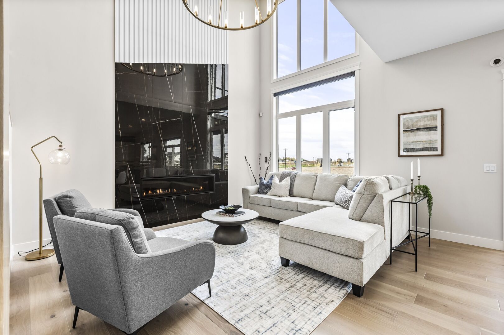 Calgary interior designer showhome living room