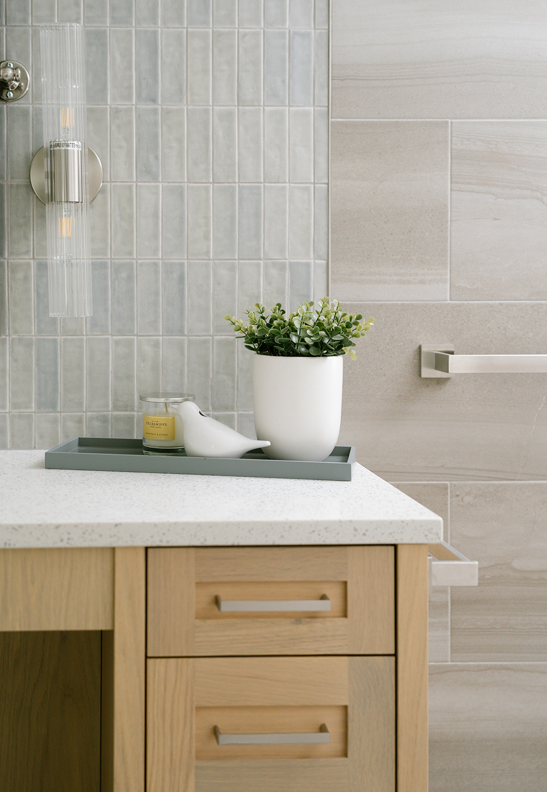 white oak vanity