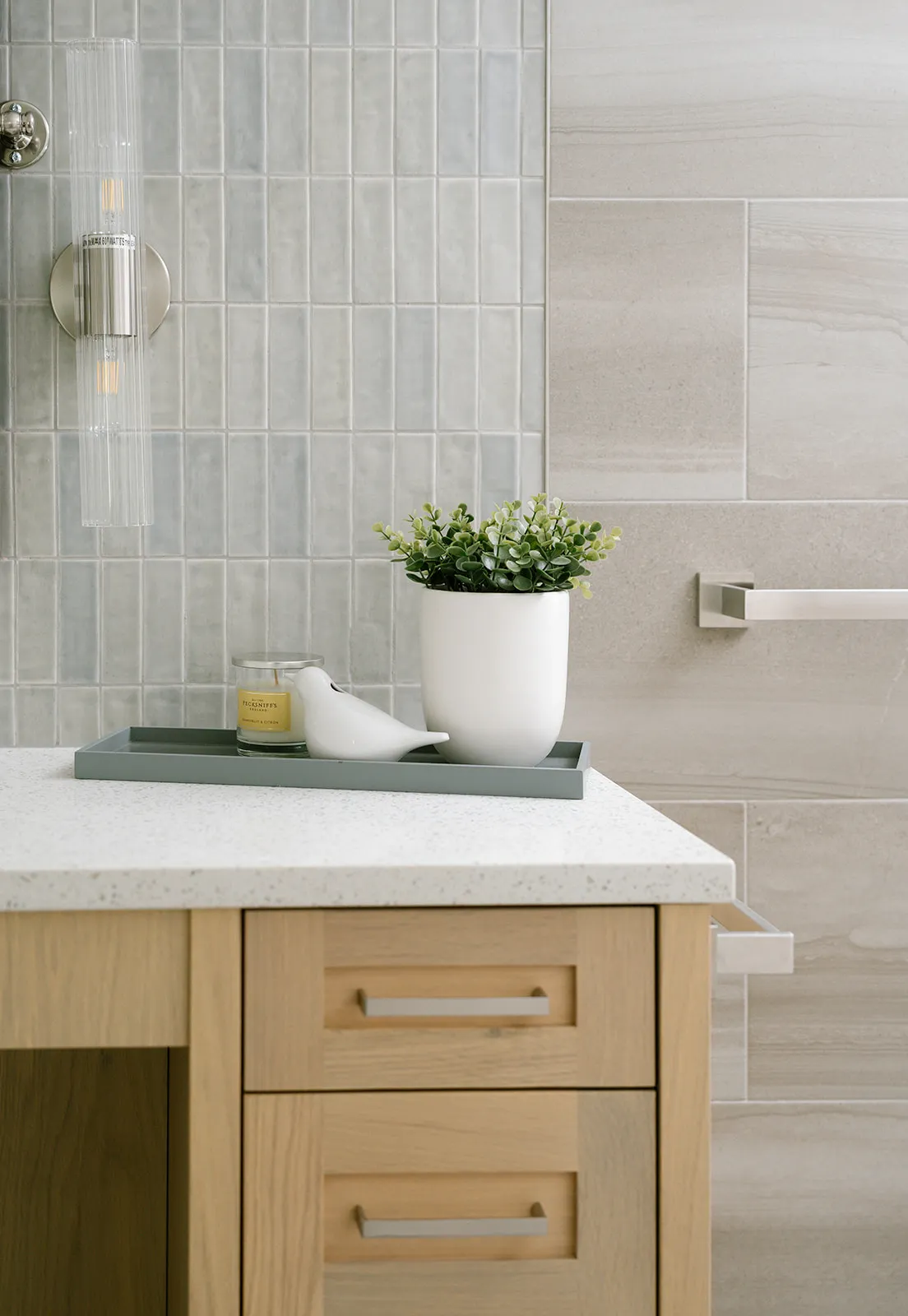 white oak vanity