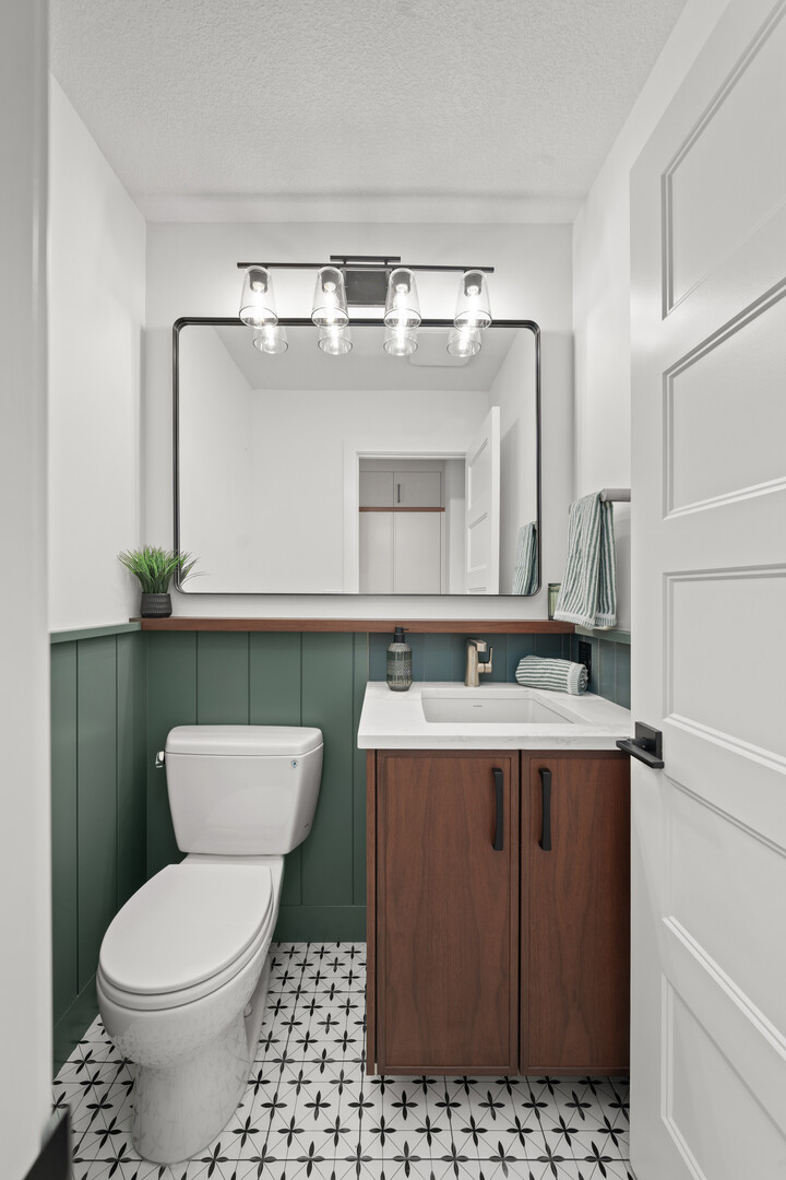 Yoga mat storage in modern home office