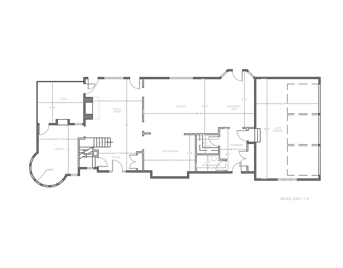 Detailed main floor layout idea