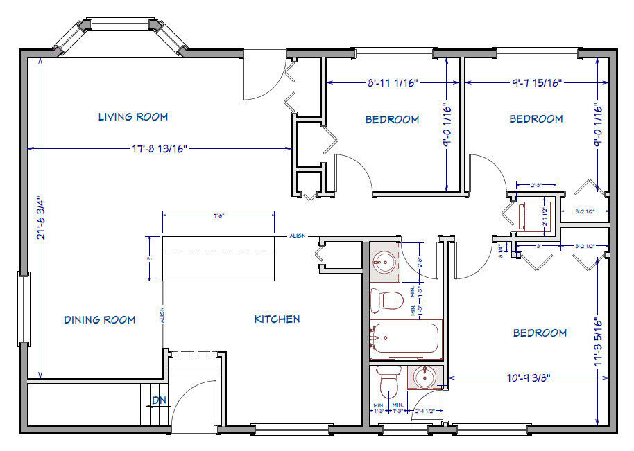 Calgary renovation floor plan, house flip floor plan