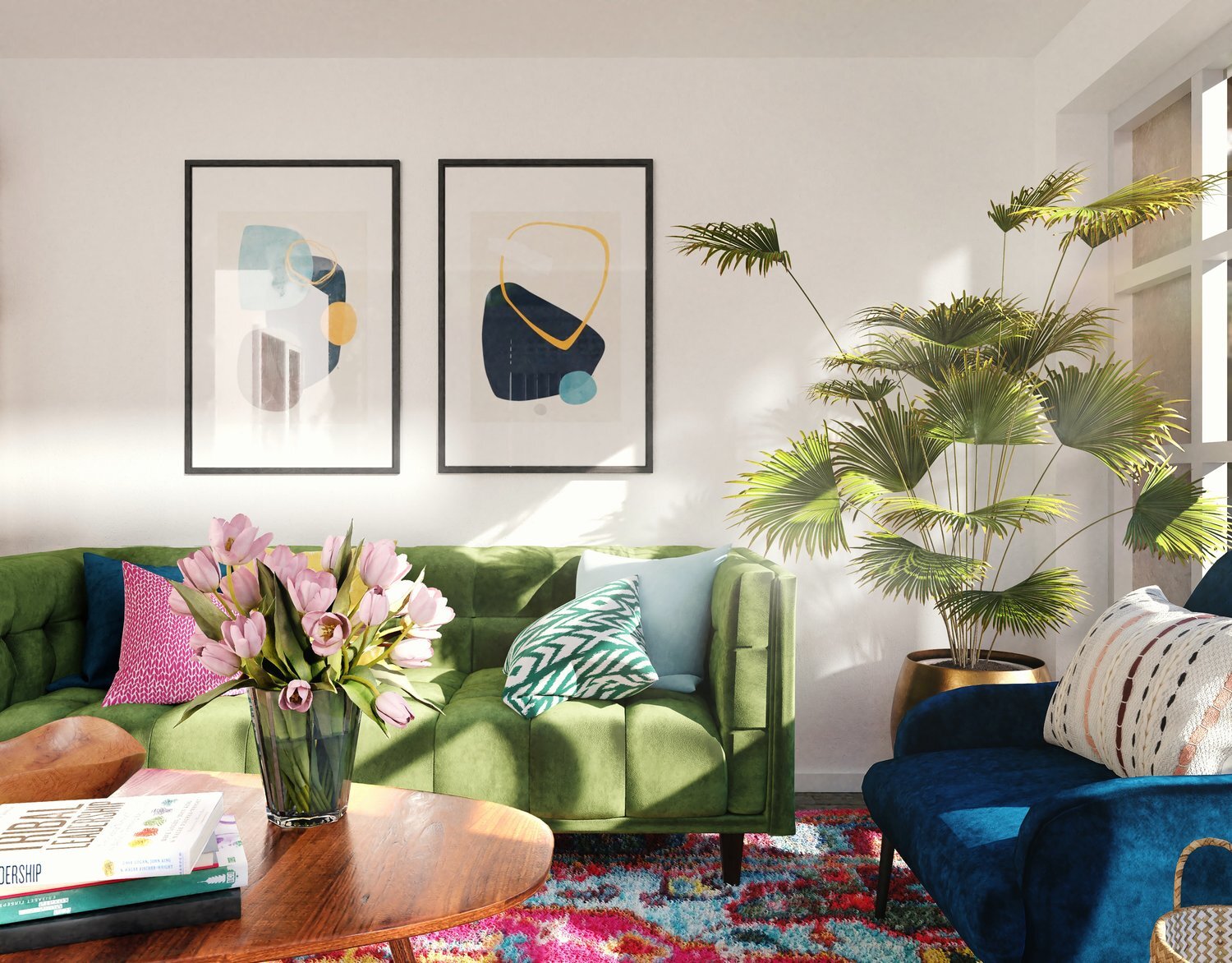 Mid century modern living room space inspiration