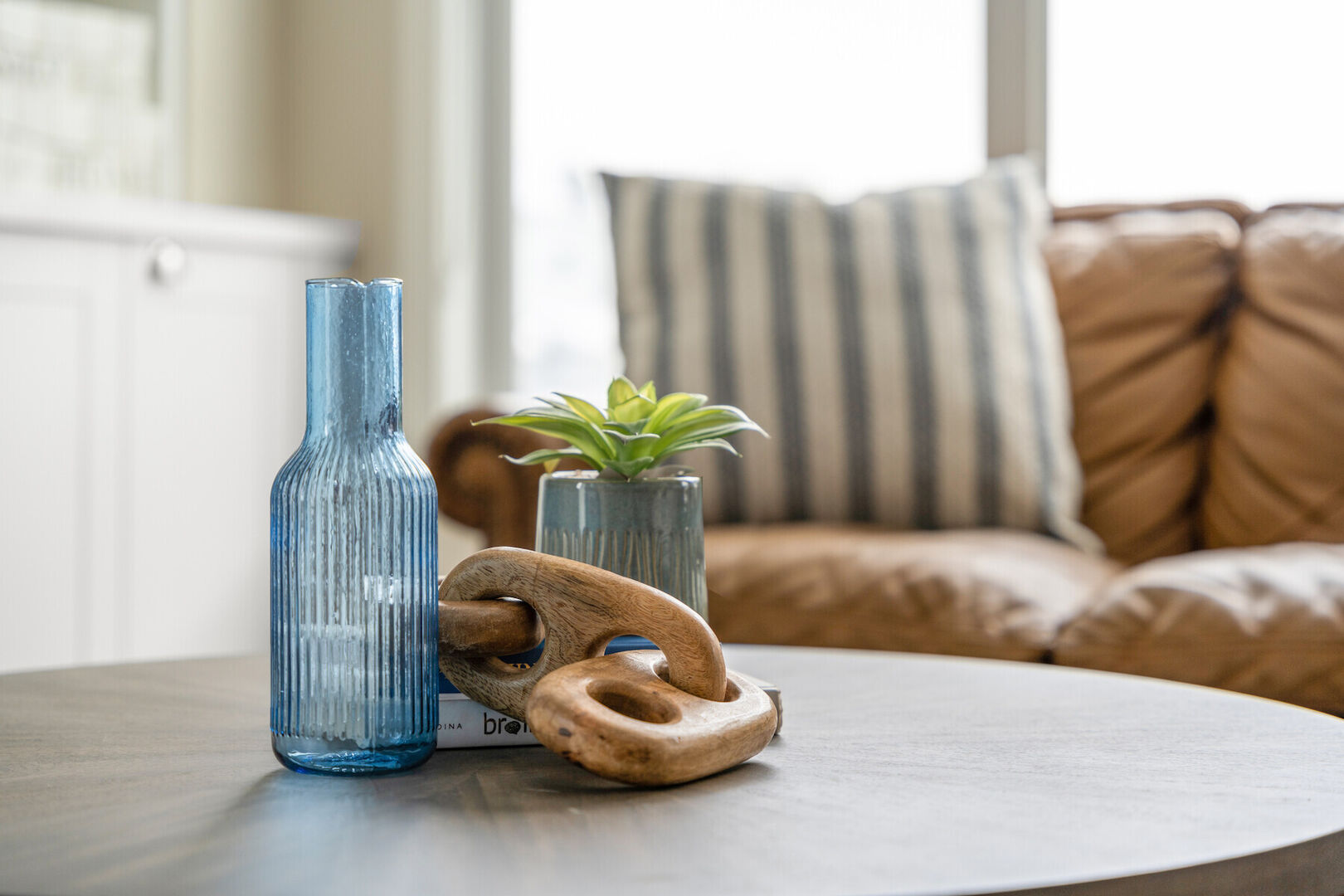 blue and wood décor inspiration