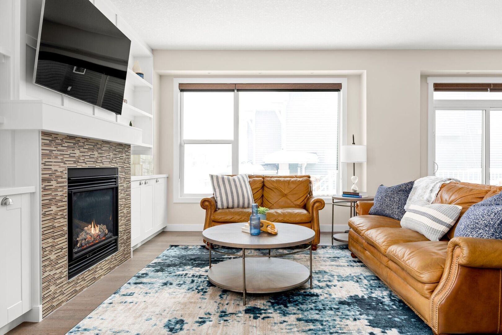 Calgary modern living room family home